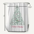 thumbnail image 5 of Simply Daisy 70" W x 73" L Decorated Filigree Tree Polyester Shower Curtain, Forest Green [1 Ct], 5 of 5