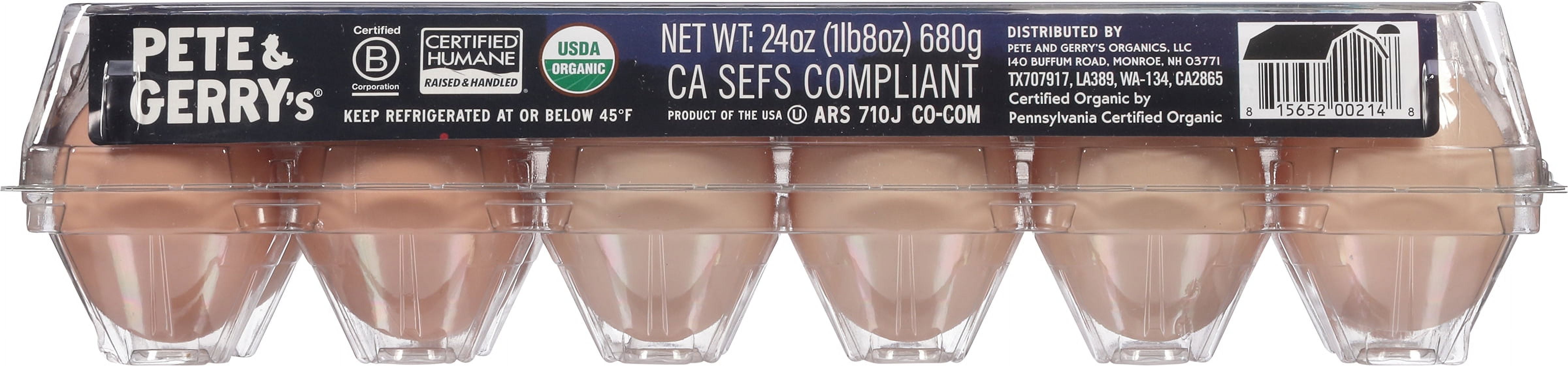 Pete & Gerry's Organic Eggs Large 12 Ct