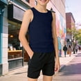 thumbnail image 2 of Tigivemen Boys T Shirts Sleeveless Sports Tank Tops for Toddler Boy Casual Summer Clothes Cartoon Printed Tanks Navy Size 18-24 Months, 2 of 7