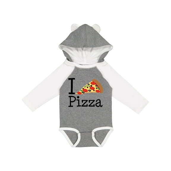 Inktastic I Heart Pizza Boys or Girls Long Sleeve Baby Bodysuit