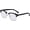 Bright Black Silver, variant on Blue Light Blocking Glasses for Women Men Semi-Rimless Frame  Nerd Eyeglasses