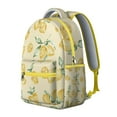 thumbnail image 2 of Lemon Print Everyday Backpack - Stylish School Bookbag for Teens & College, Large Capacity Citrus Design Laptop Backpack, Fun Gift, 2 of 6