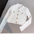 thumbnail image 4 of Suéteres elegantes de manga larga con cuello redondo para mujer de Korobov, novedad de otoño e invierno de 2022, cárdigan corto de moda coreana con botones, 4 of 5