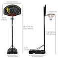 thumbnail image 4 of Portable Basketball Stand Net Hoop System Adjustable Height w/ Wheels Outdoor, 4 of 9