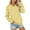 Yellow, variant on ManxiVoo Oversized V Neck Pocket Sweatshirt for Women Cozy Winter Wear Soft Fabric Comfort Fit Long Sleeve Tops L Size Blue