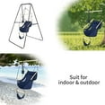 thumbnail image 6 of ONCLOUD Upgraded Unique Hammock Hanging Sky Chair, Air Deluxe Swing Seat with Rope Through The Bars Safer Relax with Fuller Pillow and Drink Holder Beech Wood Indoor/Outdoor Patio Yard 250LBS, 6 of 8