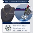 thumbnail image 3 of Collar TUHE Moissanite de plata chapada en oro amarillo de 18 quilates de 0,5 quilates, 3 of 9