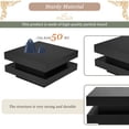 thumbnail image 4 of Black Square High Gloss Coffee Table with 360° Rotating Top, Tea Table with LED light, double-layer sidetable, Centre Table, 27.5*27.5*14.1 inches, 4 of 21