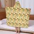 thumbnail image 5 of Yellow Lemon Fruit Mixed Fruits Yellow Pattern Hooded Bath Towel，50"x30" for Ages 3 To 12 Kids, Quick Dry Lightweight Soft Microfiber Hood Beach Towel Cover Up for Kids, 5 of 7