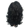 thumbnail image 2 of Bradem Women's Short Black Brazilian Wig&nbsp;- Curly Wavy with Parting, High-Temperature Fiber, 2 of 6