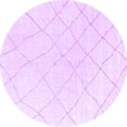 thumbnail image 1 of Ahgly Company Indoor Round Oriental Purple Industrial Area Rugs, 3' Round, 1 of 4