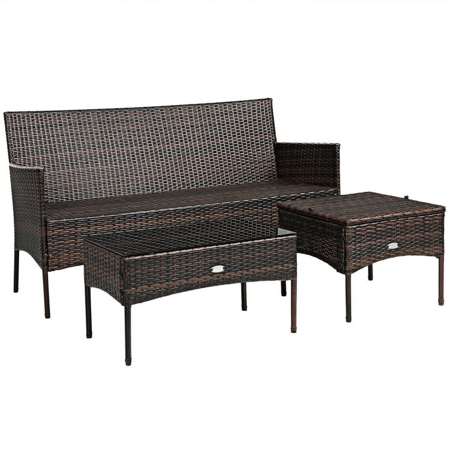 Aimee Lii 3 Pieces Patio Furniture Sectional Set with 5 Cozy Seat and Back Cushions, Outdoor Wicker Patio Furniture Set, White Aimee Lii 3 Pieces Patio Furniture Sectional Set with 5 Cozy Seat and Back Cushions, Outdoor Wicker Patio Furniture Set, White