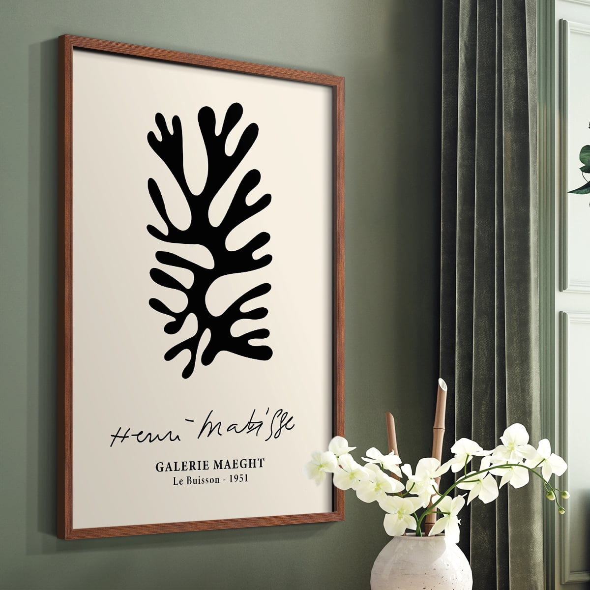 Matisse CXLIX Framed Print in Brown Solid Wood 8 x 10 Framed Print