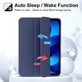 thumbnail image 3 of Case for iPad, Ultra Slim Lightweight Trifold Stand Smart Auto Sleep/Wake Cover, Soft TPU Silicone Back Case for iPad, 3 of 6