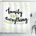 thumbnail image 1 of Ambesonne Family Shower Curtain, Lettering Phrase, 69"Wx84"L, Apple Green Black White, 1 of 3