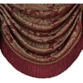 thumbnail image 5 of Luxury Waterfall Valances for Living Room, Elegant Jacquard Thick Swag Curtains Valance with Tassels for Bedroom Windows Party Banquet Christmas Decorations (Burgundy, W39 Inch, 1 Panel), 5 of 10