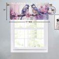 thumbnail image 4 of Hummingbird Flower Curtains Valances for Home Decor Purple Floral Rustic Nature Plant Window Treatment Valance Curtains for Bathroom 54 by 18 in, 1 Panel, 4 of 6