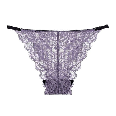 

Lingerie For Women Lingerie For Women Sexy Naughty Women Sexy Lace Underwear Lingerie Thongs Panties Ladies Hollow Out Underwear Underpants Purple
