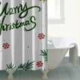thumbnail image 4 of Shower Curtain for Bathroom Christmas Snowflake Triangle Tree Shower Curtains Durable Funny Shower Curtain Hooks Included,72x72Inch, 4 of 5