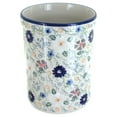 thumbnail image 2 of Blue Rose Polish Pottery Carnival Utensil Jar, 2 of 2