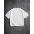thumbnail image 3 of Women's Oversized White T-Shirt with Eyes and Red Lips Graphic, Loose Fit Casual Tee Top, 3 of 9