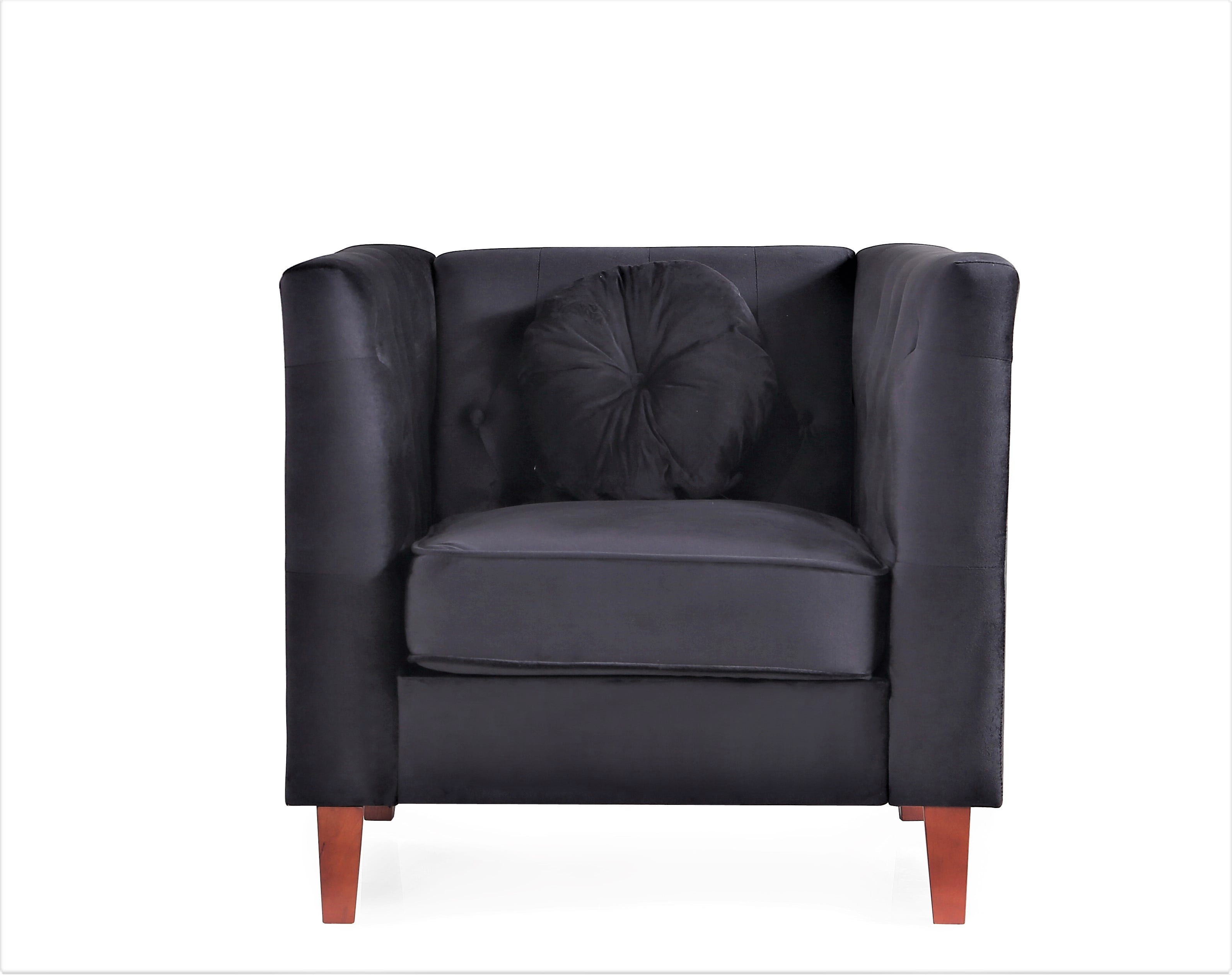 Uspridefurniture Chesterfield Chair, Black