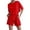 Red, variant on ibiyuan Women Sets 2 Piece Outfits Women's Casual Shorts Suit Set Floral Jacquard Design Everyday Spring Summer Wear Machine Washable Comfort Outfit