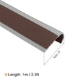 thumbnail image 2 of Unique Bargains Stair Nosing, Vinyl Stair Edge Protector, Easy to Install, 3.3Ft, Coffee & Grey, 2 of 5