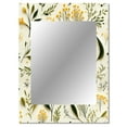 thumbnail image 2 of Designart "Simplicity In Yellow And Green Florals" Floral Wall Mirror, Printed Yellow Wall Mirror, Traditional Bathroom Wall Mirror, Decorative Floral Mirror - 30x40 Inch, 2 of 5