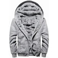 thumbnail image 1 of Men's Hoodies Full Zip Fleece Jacket Coat Winter Warm Oversized Zip Up Hooded Top with Pockets, 1 of 5
