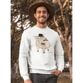 thumbnail image 2 of Gentleman Pig Sweatshirt Men -Image by Shutterstock, Male 4X-Large, 2 of 4