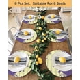 thumbnail image 4 of 13 Inch Round Placemats Set of 4, Happy Easter Rabbits Non Slip Heat Insulation PP Table Mats, Spring Daisy Purple Silhouette Wooden Grain Washable Place Mats for Kitchen Dining Party Table Decor, 4 of 7