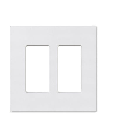 Hyper Tough Screwless Double Rocker Wallplate, Fits Two Switches or Outlets, Snaps in Place for a Seamless Look, Impact Resistant, Matte Finish, White