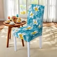 thumbnail image 4 of Xoenoiee Starfish Plumeria Flower Print 5 Pieces Tablecloth and Dining Chair Slipcovers Removable Table Cloth Dustproof Chair Cover Furniture Protector for Kitchen Decor, 4 of 6