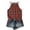 Deep Red, variant on Womens Halter Tops Back Bow Tie Sleeveless Blouse Casual Loose Fit Keyhole Back Plaid Camisole for Daily Wear Red XL