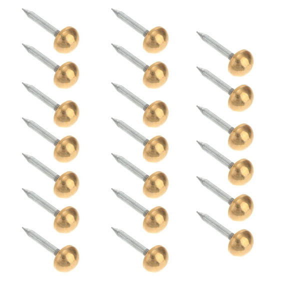 WORGEOUS 20 Pcs Decking Hemispherical Decorative Nails DIY Tacks 2.1X1.4X0.7 Golden