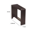 Chair Side End Table with 2 Cup Holders and 2 USB ports, Dark Brown