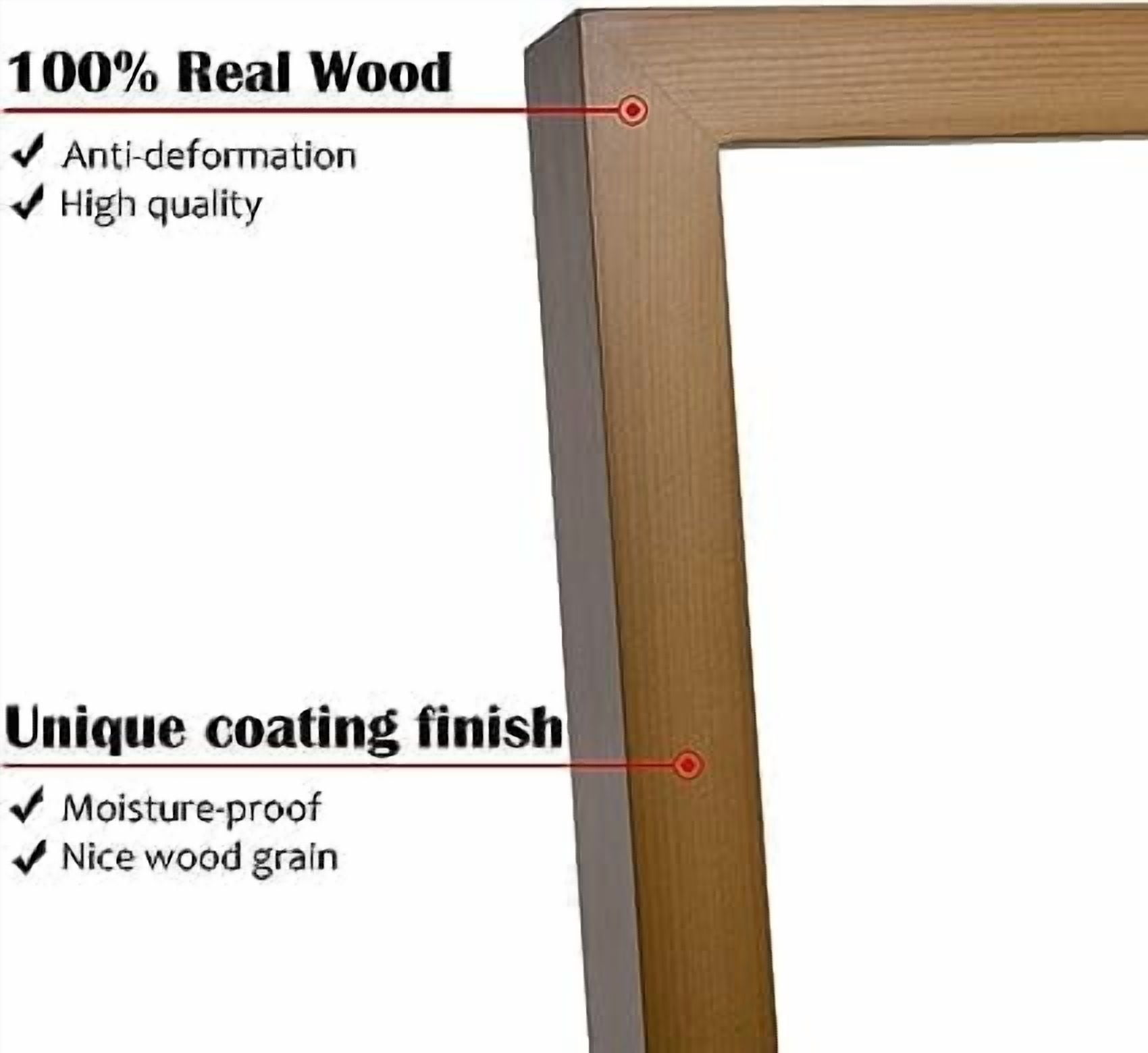 11x14 Picture Frame Brown, Solid Wood Frame 11x14 with Acrylic Plexiglass for Pictures 5x7/8x10 With Mat,Tabletop and Wall Display, 11 x 14 Picture Frame Set of 1