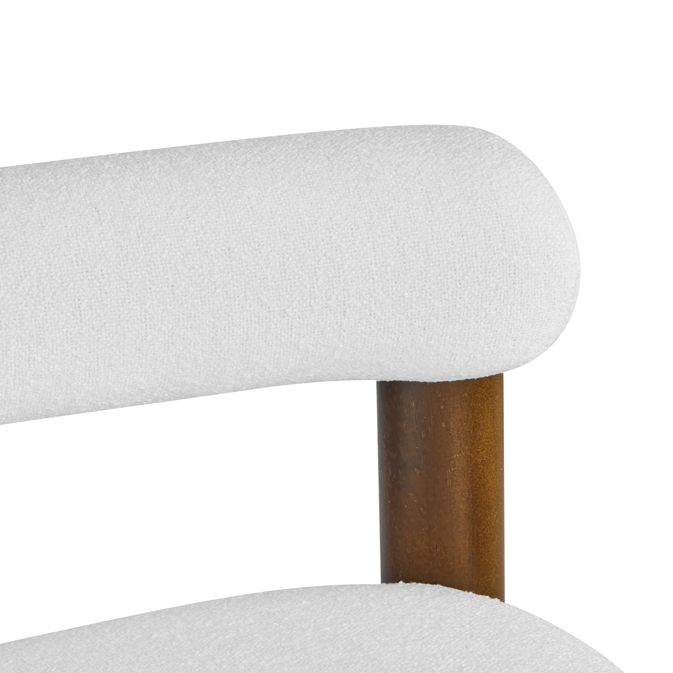 Christopher Knight Home Farmhouse Upholstered Counter Stools with Spindle Legs, Walnut+White, Set of 2