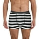 thumbnail image 1 of Fotbe Black And White Stripes Calzoncillos Tipo Boxer con Bolsa de Soporte Total para Hombre, X-Temp Fresco, Transpirable y de Secado Rápido-Medium, 1 of 5