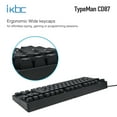 thumbnail image 6 of iKBC CD87 v2 Mechanical Keyboard with Cherry MX Clear Switch for Windows and Mac, Full Size Ergonomic Keyboard with PBT Double Shot Keycaps for Desktop, 87-Key, Black, ANSI/US, 6 of 10