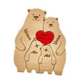 thumbnail image 4 of Rompecabezas de madera con forma de oso, juguete educativo, rompecabezas de madera, regalo, familia de osos 4 osos, 4 of 9
