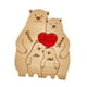 thumbnail image 4 of Rompecabezas de madera con forma de familia de osos, decoración de mesa para el hogar, escultura DIY para cumpleaños 4 osos, 4 of 9