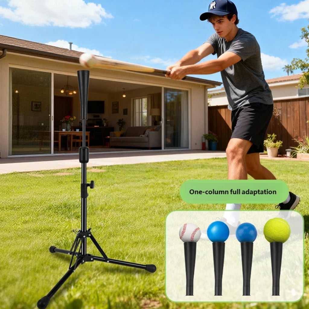 Stable Iron Baseball Softball Batting Stand with Quick Setups And Foldable Multipurpose Hitting Stand For Easy Storage