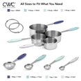 thumbnail image 6 of Cook with Color Stainless Steel Measuring Cups and Measuring Spoon 8 Piece Set, Blue, 6 of 6