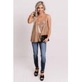 thumbnail image 2 of Apricot Spaghetti Strap Sequin Tank Top, 2 of 4