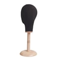 thumbnail image 3 of TOOYFUL Mannequin Head Hat Display Stand with Professional Wooden Base for Home Shopping Mall , Hats, Caps, Headdress Salon Props black, 3 of 10