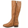 thumbnail image 3 of Journee Womens Ivie Wide Calf Stacked Heel Riding Boots, 3 of 10