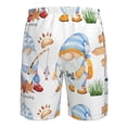 thumbnail image 6 of Wukai Gnome Camping Fishing Print Beach Trunks with Compression Liner Swimsuit Quick Dry Beach Sports Shorts with Pocket-Small, 6 of 8
