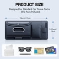 thumbnail image 3 of Organizador de Visera para Auto ULPOCMU de Cuero con Porta Pañuelos, Tarjetas y Clip, 3 of 7